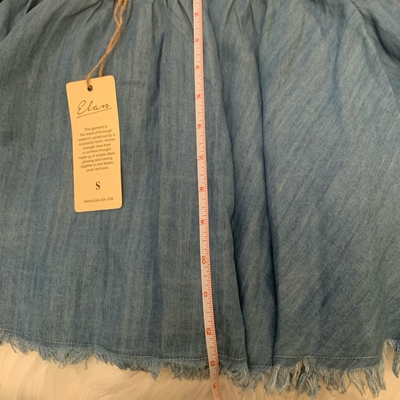 ✨NWT ELAN OFF THE SHOULDER DENIM TOP size S - Picture 8 of 8